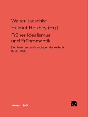 cover image of Früher Idealismus und Frühromantik